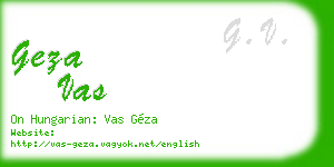 geza vas business card